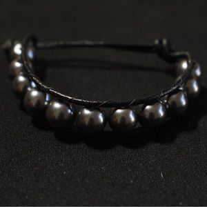 leather beaded bracelet